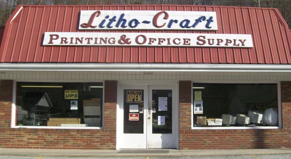 Litho-Craft storefront in LaFollette Tennessee