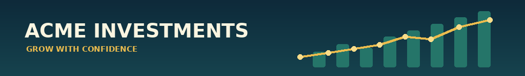Acme Investments financial growth banner